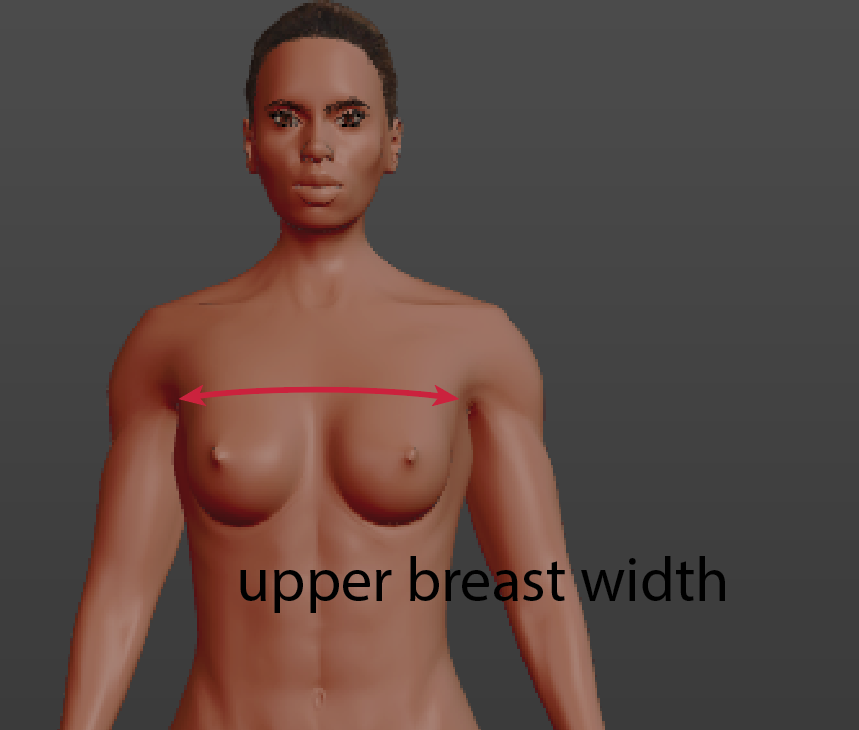 Upper breast width