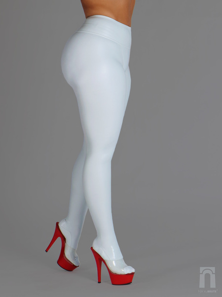 Lexy: White Latex Legging - Tailored | Ishtar&Brute