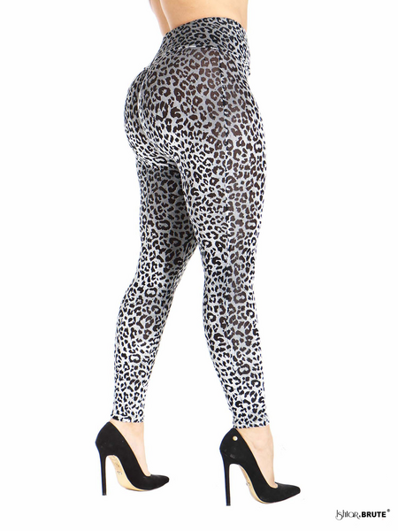 Brandy: Grey Leopard Ausbrenner Legging - Tailored | Ishtar&Brute