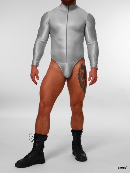 Lane the male bodysuit in shiny satin gloss by Ishtar and Brute 